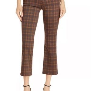 J Brand Plaid Cropped Pants